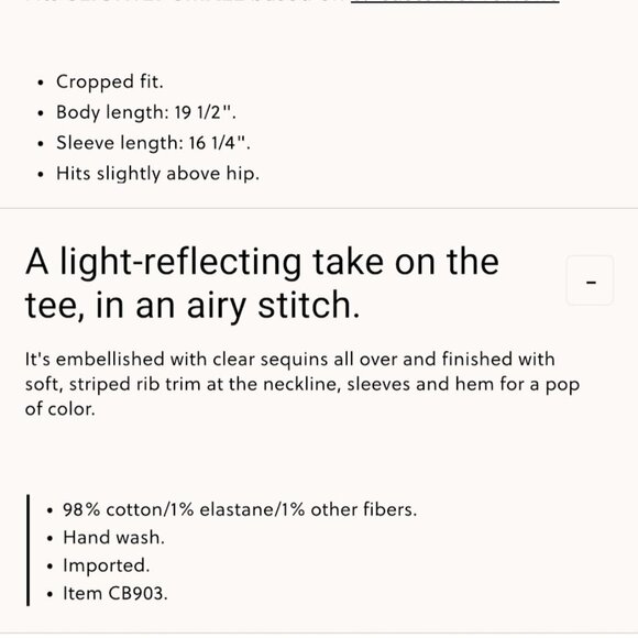 J. Crew S/S Clear Sequin Pointelle Sweater Tee with Striped Trim Size XXS NWT - Picture 5 of 10